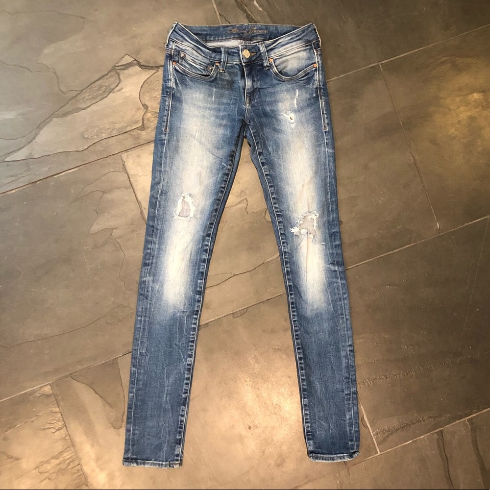 Mavi Serena Super Skinny Distressed Jeans EUC